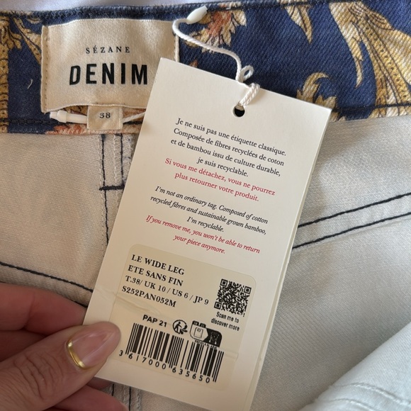 Sézane The Wide Leg Trouser- Never Ending Summer Print - Picture 6 of 6